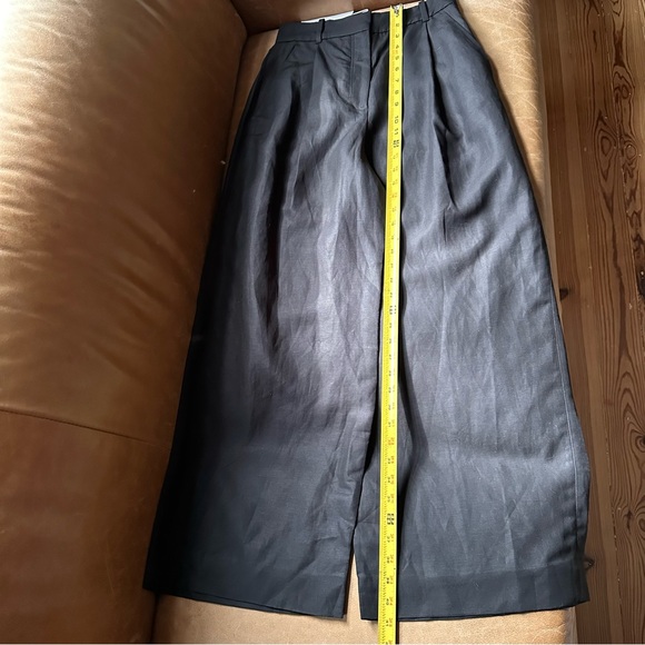 NWT COS linen blend wide leg pants work designer minimal quiet luxury trouser - Picture 7 of 8